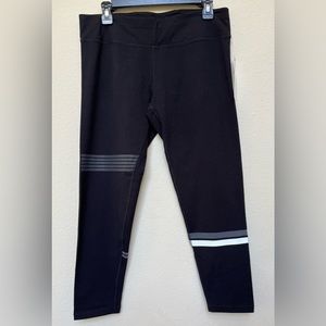 DKNY Sport Black 7/8 Legging, XL (NWT)